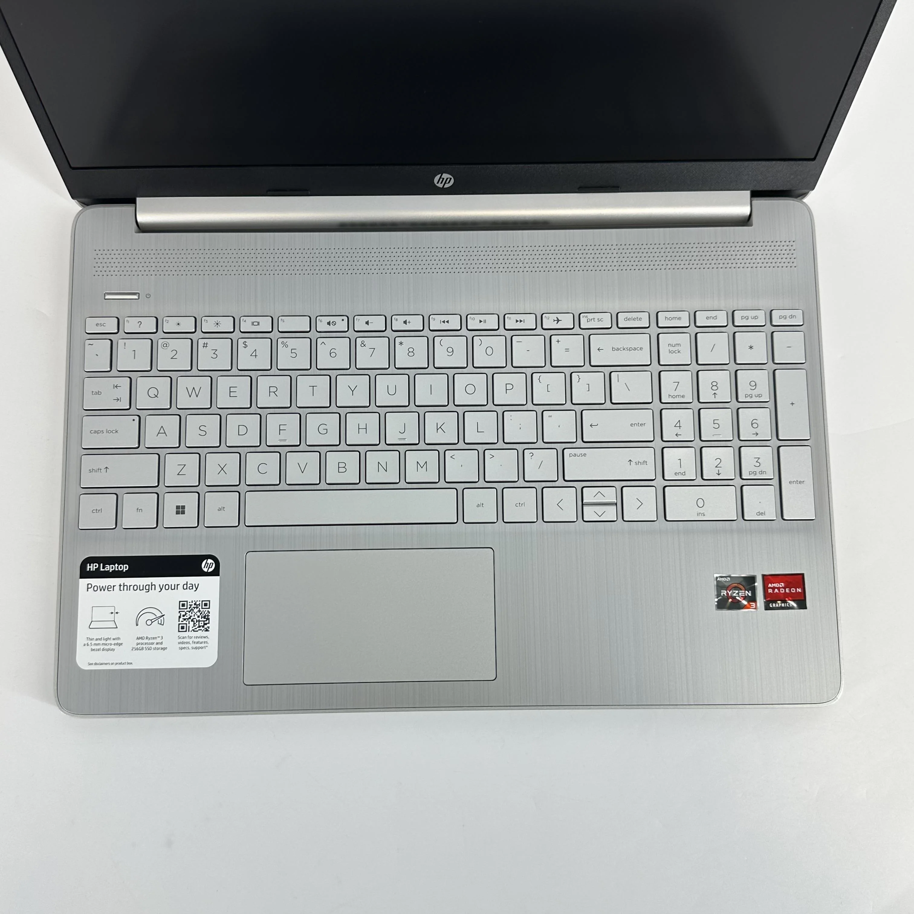 HP Notebook 15 Silver 2.5 GHz AMD Ryzen 3 3250U 8GB RAM 256GB Solid State Drive - Image 2