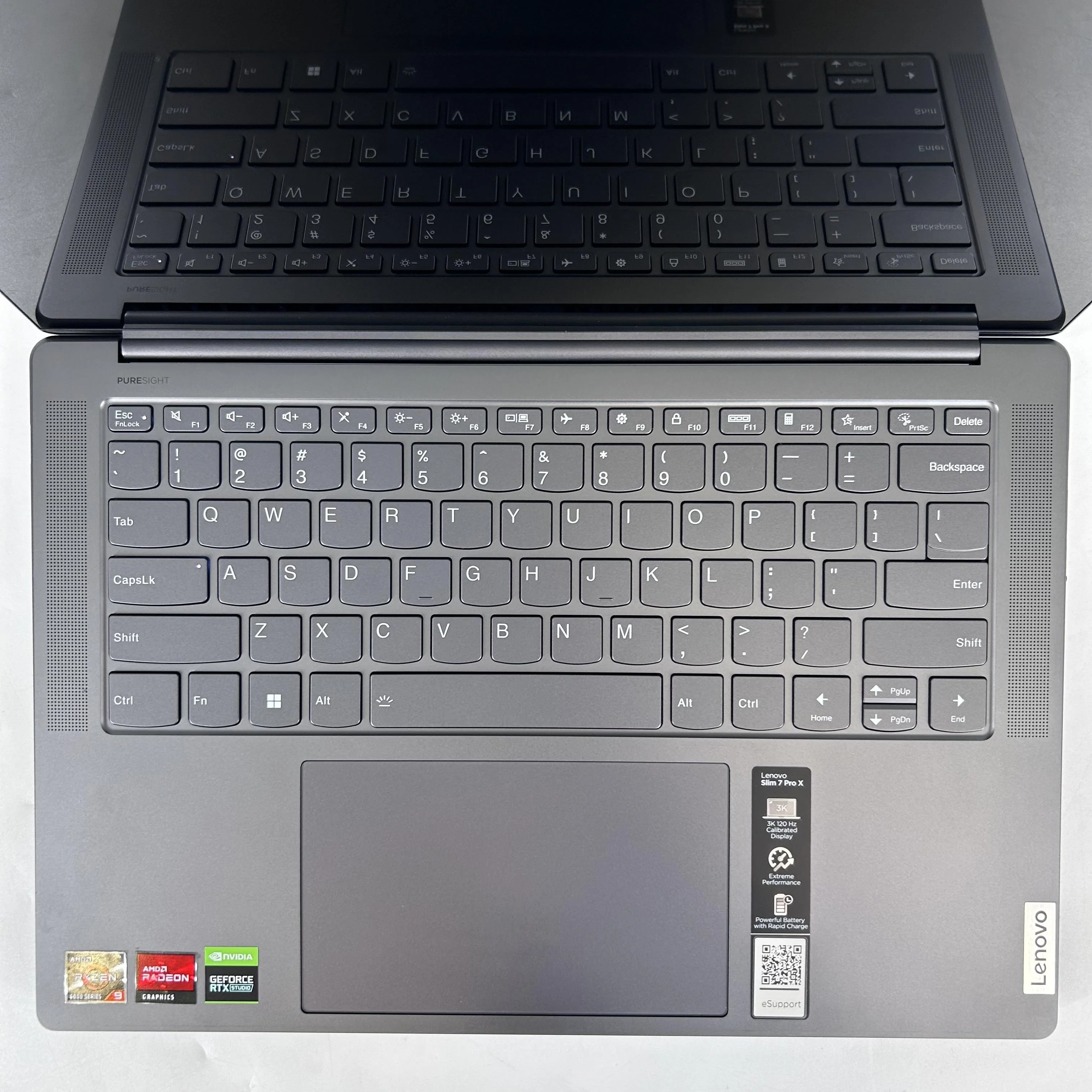 Lenovo Slim 7 Pro X 14.5 Gray 3.3 GHz AMD Ryzen 9 6900HS 32GB RAM 1TB Solid State Drive NVIDIA GeForce RTX 3050 4 GB - Image 2