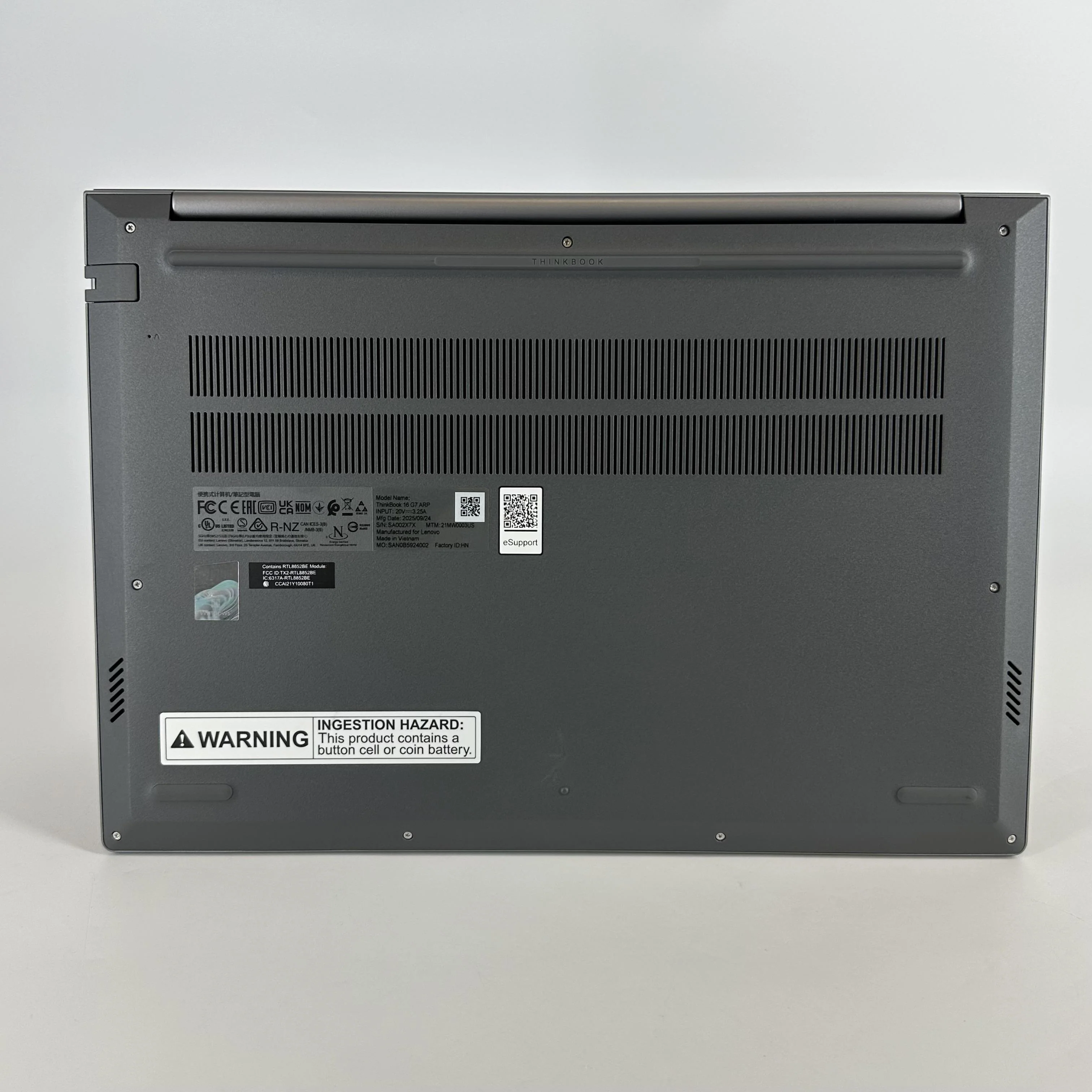 Lenovo ThinkBook 16 Gen 7 Gray 3.2 GHz AMD Ryzen 7 7735HS 16GB RAM 512GB Solid State Drive - Image 5