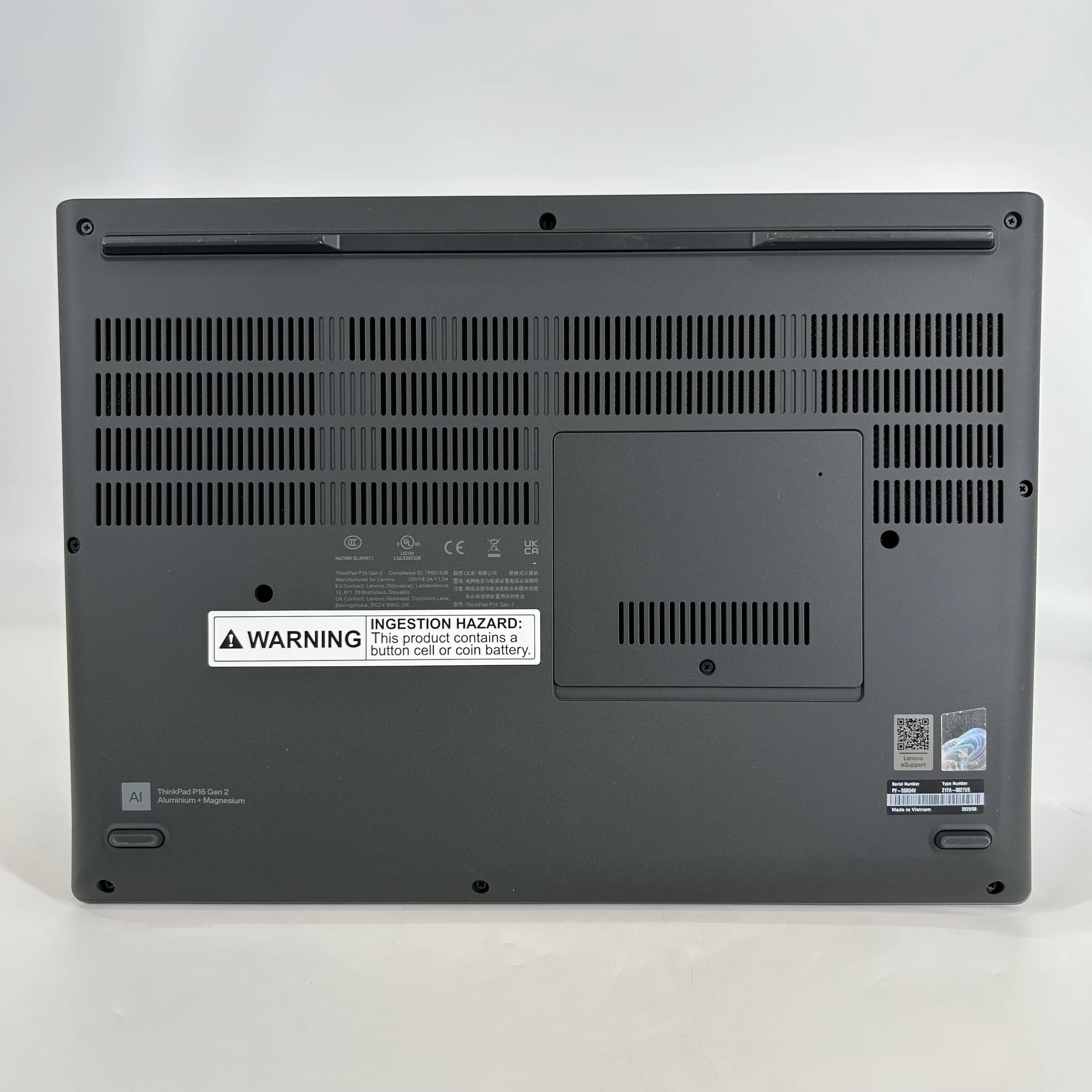 Lenovo ThinkPad P16 Gen 2 Gray 2.2 GHz Intel Core i9 13th Gen. 32GB RAM 1TB Solid State Drive NVIDIA RTX 3500 Ada 12 GB - Image 6