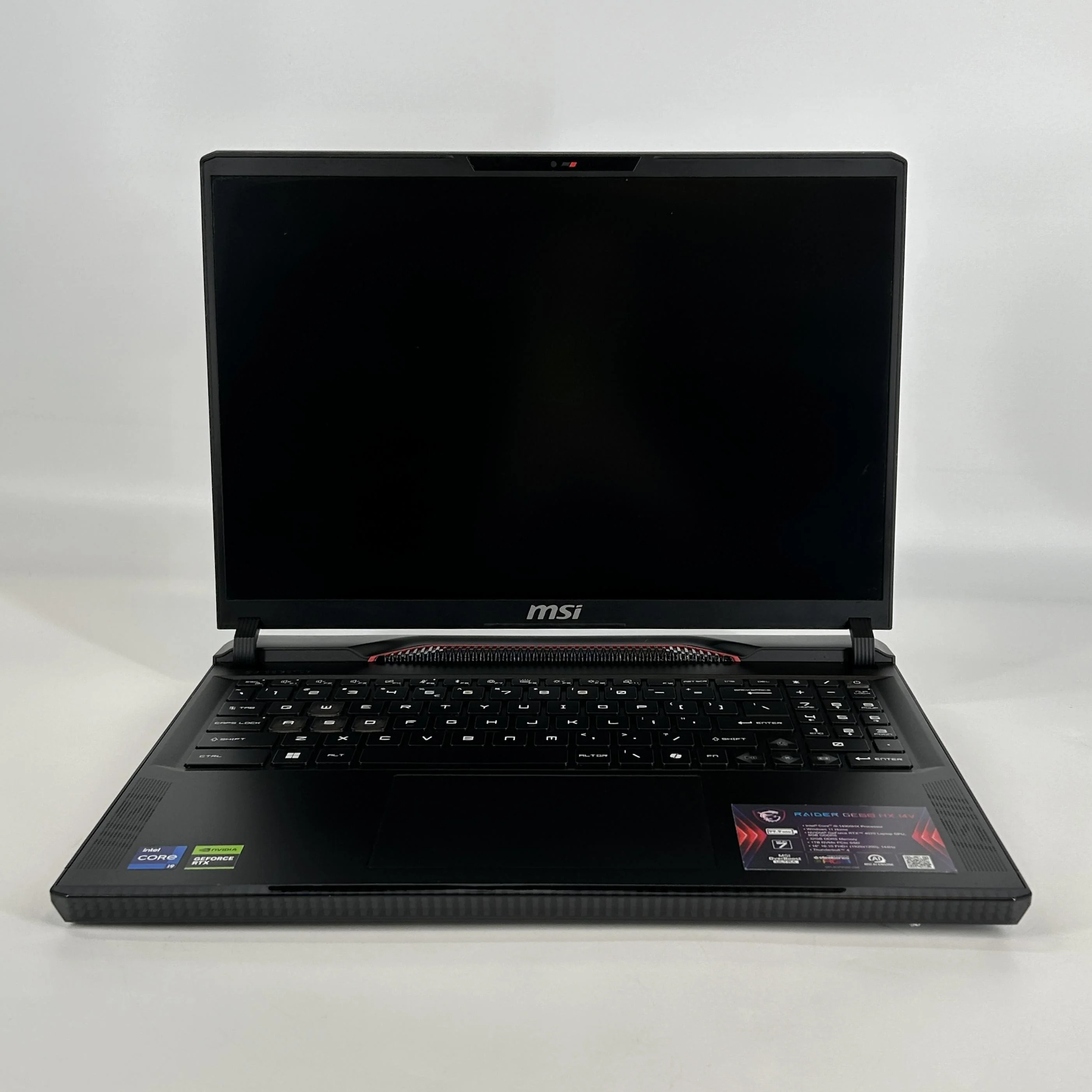 MSI Raider GE68 HX 16 Black 2.2 GHz Intel Core i9 14th Gen. 32GB RAM 1TB Solid State Drive NVIDIA GeForce RTX 4070 8 GB