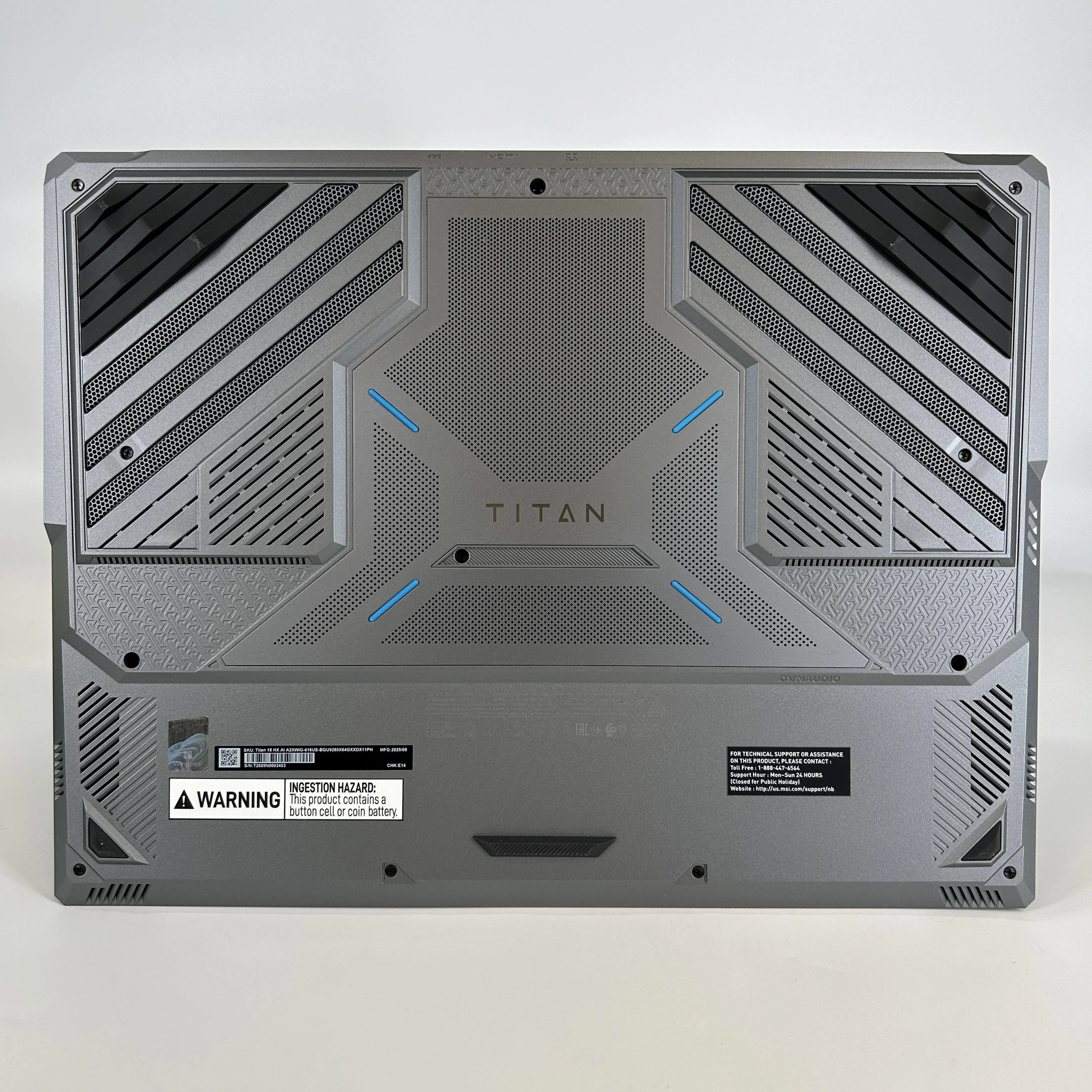 MSI Titan 18 HX AI 18 Black 2.8 GHz Intel Core Ultra 9 Series 2 64GB RAM 4TB Solid State Drive NVIDIA GeForce RTX 5080 16 GB - Image 5