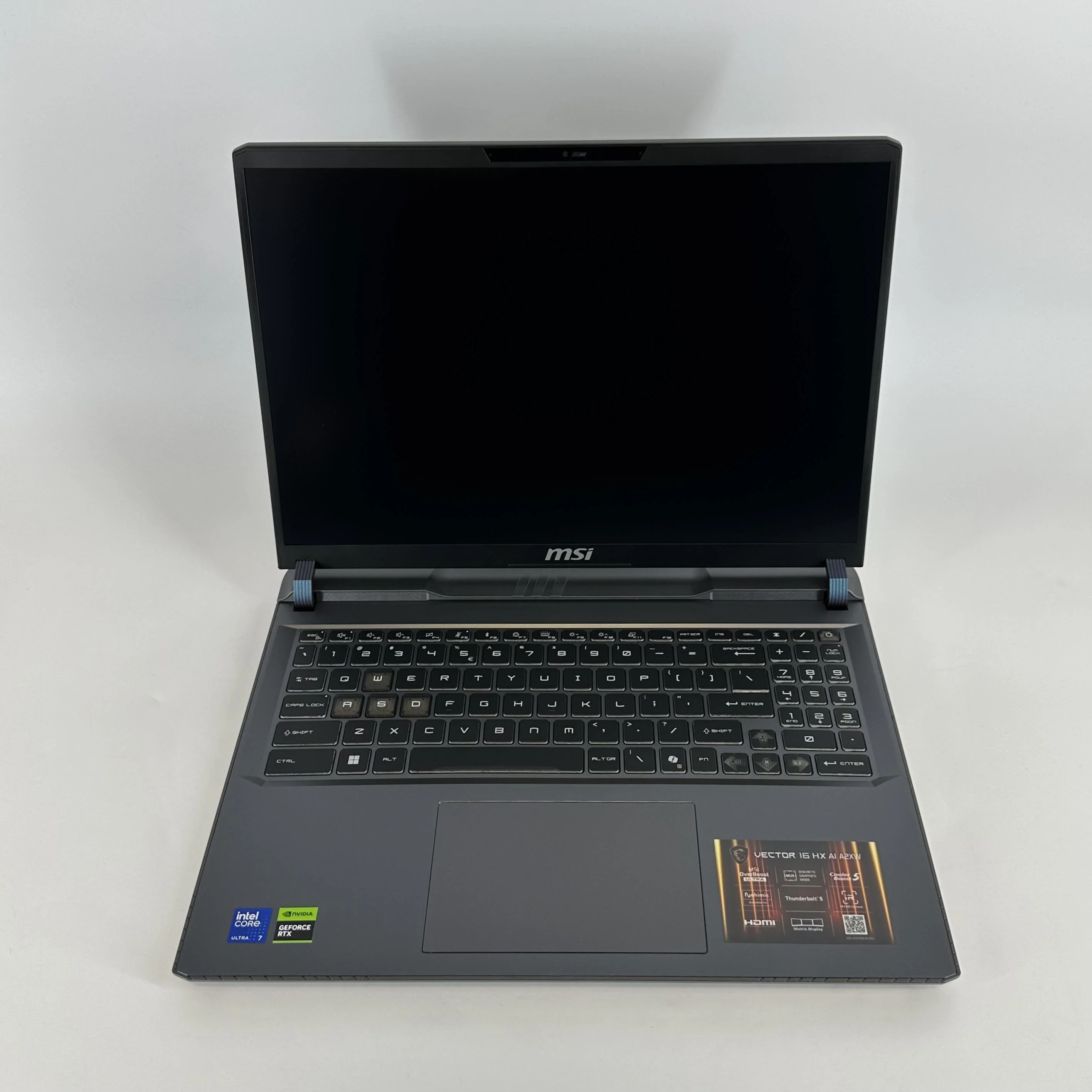 MSI Vector 16 HX AI 16 Gray 2.4 GHz Intel Core Ultra 7 Series 2 32GB RAM 512GB Solid State Drive 512GB Solid State Drive NVIDIA GeForce RTX 5070 Ti 12 GB